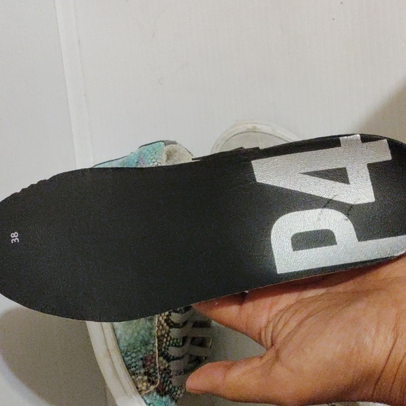 P448 Pastel Rainbow Snake Print Sneakers 38 - Picture 10 of 11